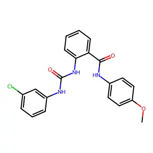 2-[(3-chlorophenyl)carbamoylamino]-N-(4-methoxyphenyl)benzamide structure