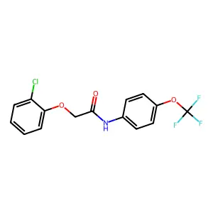 2-(2-chlorophenoxy)-N-[4-(trifluoromethoxy)phenyl]acetamide structure