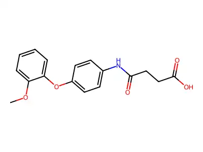 4-[4-(2-Methoxyphenoxy)anilino]-4-oxobutanoic acid structure