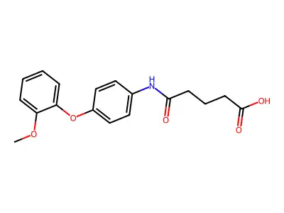 5-[4-(2-Methoxyphenoxy)anilino]-5-oxopentanoic acid structure