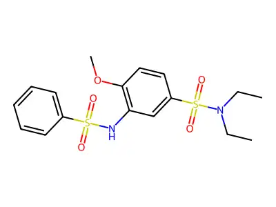 Diethyl({4-methoxy-3-[(phenylsulfonyl)amino]phenyl}sulfonyl)amine structure