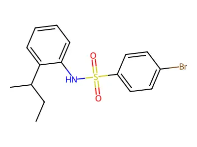 4-bromo-N-(2-butan-2-ylphenyl)benzenesulfonamide structure
