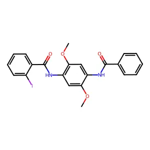 N-(4-benzamido-2,5-dimethoxyphenyl)-2-iodobenzamide structure