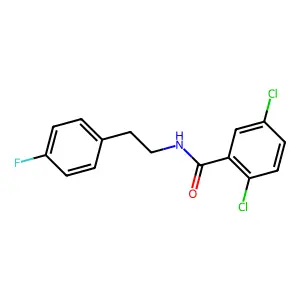 2,5-dichloro-N-[2-(4-fluorophenyl)ethyl]benzamide structure