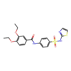 3,4-diethoxy-N-[4-(1,3-thiazol-2-ylsulfamoyl)phenyl]benzamide structure