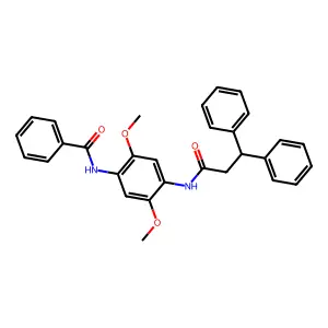 N-[4-(3,3-diphenylpropanoylamino)-2,5-dimethoxyphenyl]benzamide structure