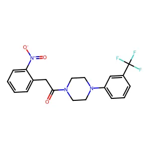 2-(2-Nitrophenyl)-1-[4-[3-(trifluoromethyl)phenyl]piperazin-1-yl]ethanone structure