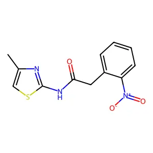 N-(4-methyl-1,3-thiazol-2-yl)-2-(2-nitrophenyl)acetamide structure