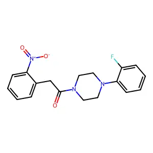 1-[4-(2-Fluorophenyl)piperazin-1-yl]-2-(2-nitrophenyl)ethanone structure