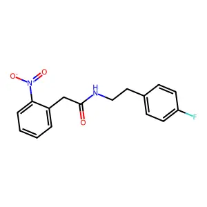 N-[2-(4-fluorophenyl)ethyl]-2-(2-nitrophenyl)acetamide structure