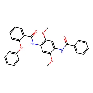 N-(4-benzamido-2,5-dimethoxyphenyl)-2-phenoxybenzamide structure