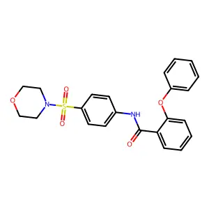 N-(4-morpholin-4-ylsulfonylphenyl)-2-phenoxybenzamide structure
