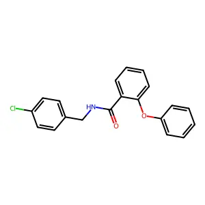 N-[(4-chlorophenyl)methyl]-2-phenoxybenzamide structure