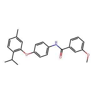 3-methoxy-N-[4-(5-methyl-2-propan-2-ylphenoxy)phenyl]benzamide structure