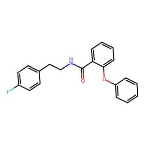 N-[2-(4-fluorophenyl)ethyl]-2-phenoxybenzamide structure