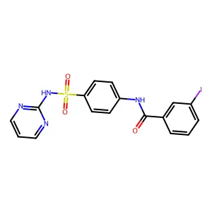 3-iodo-N-[4-(pyrimidin-2-ylsulfamoyl)phenyl]benzamide structure