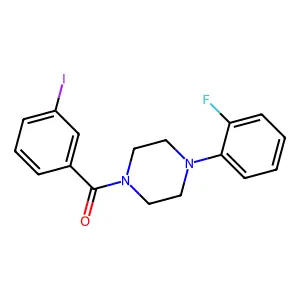 [4-(2-Fluorophenyl)piperazin-1-yl]-(3-iodophenyl)methanone structure