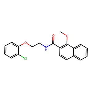 N-[2-(2-chlorophenoxy)ethyl]-1-methoxynaphthalene-2-carboxamide structure