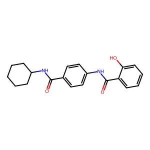 N-[4-(cyclohexylcarbamoyl)phenyl]-2-hydroxybenzamide structure