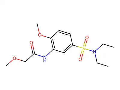 N-[5-(diethylsulfamoyl)-2-methoxyphenyl]-2-methoxyacetamide structure