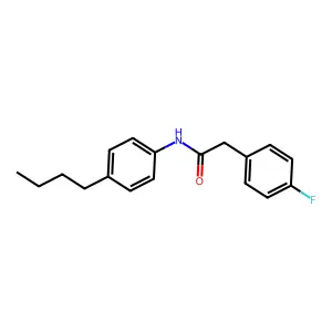 N-(4-butylphenyl)-2-(4-fluorophenyl)acetamide structure