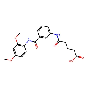 5-[3-[(2,4-Dimethoxyphenyl)carbamoyl]anilino]-5-oxopentanoic acid structure