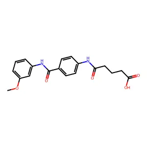 5-((4-((3-Methoxyphenyl)carbamoyl)phenyl)amino)-5-oxopentanoic acid structure