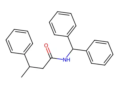 N-(diphenylmethyl)-3-phenylbutanamide structure