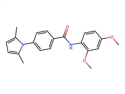 N-(2,4-dimethoxyphenyl)-4-(2,5-dimethyl-1H-pyrrol-1-yl)benzamide structure