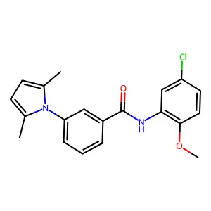 N-(5-chloro-2-methoxyphenyl)-3-(2,5-dimethylpyrrol-1-yl)benzamide structure
