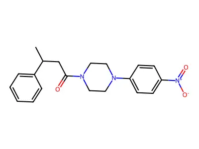 1-[4-(4-Nitrophenyl)piperazin-1-yl]-3-phenylbutan-1-one structure