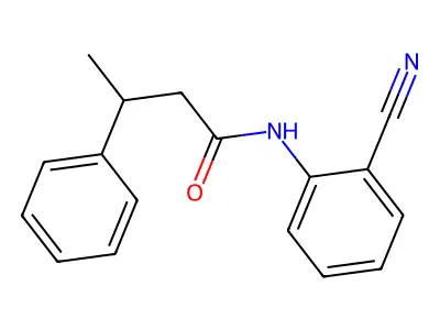 N-(2-cyanophenyl)-3-phenylbutanamide structure