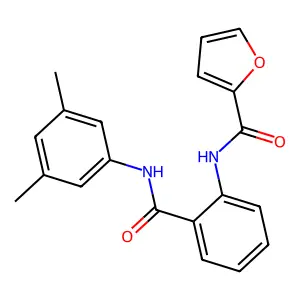 N-[2-[(3,5-dimethylphenyl)carbamoyl]phenyl]furan-2-carboxamide structure