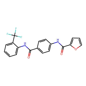 N-(4-{[2-(trifluoromethyl)anilino]carbonyl}phenyl)-2-furamide structure