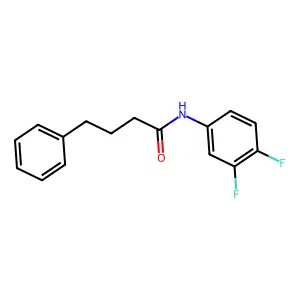 N-(3,4-difluorophenyl)-4-phenylbutanamide structure