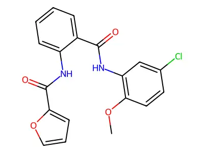 N-{2-[(5-chloro-2-methoxyanilino)carbonyl]phenyl}-2-furamide structure