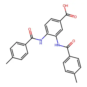3,4-Bis[(4-methylbenzoyl)amino]benzoic acid structure