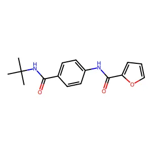 N-[4-(tert-butylcarbamoyl)phenyl]furan-2-carboxamide structure