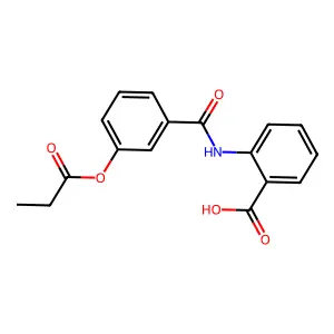 2-({[3-(Propanoyloxy)phenyl]carbonyl}amino)benzoic acid structure