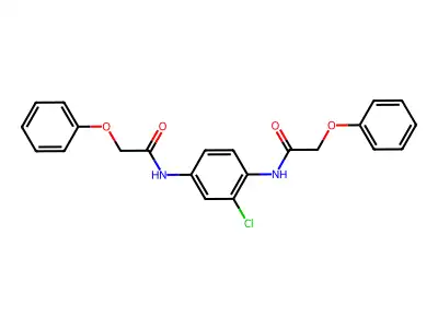 N-[3-chloro-4-[(2-phenoxyacetyl)amino]phenyl]-2-phenoxyacetamide structure