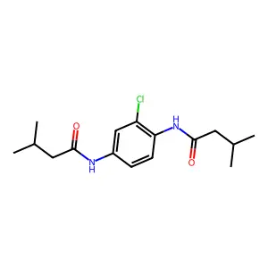 N-[3-chloro-4-(3-methylbutanoylamino)phenyl]-3-methylbutanamide structure