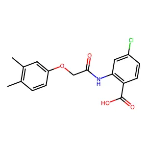 4-Chloro-2-{[(3,4-dimethylphenoxy)acetyl]amino}benzoic acid structure