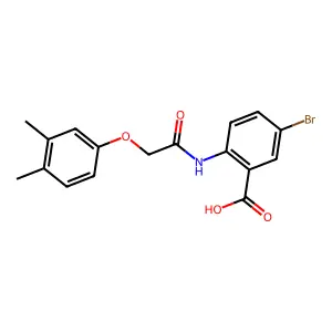 5-Bromo-2-{[(3,4-dimethylphenoxy)acetyl]amino}benzoic acid structure