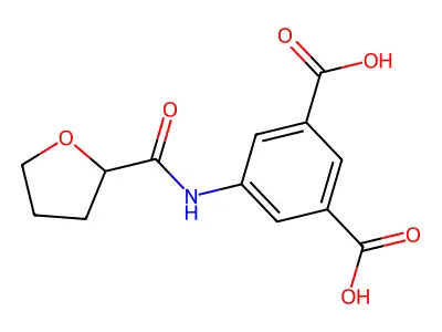 5-[(Tetrahydro-furan-2-carbonyl)-amino]-isophthalic acid structure