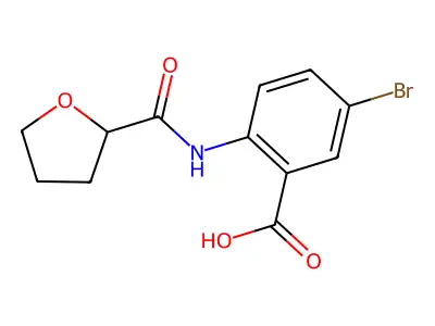 5-Bromo-2-[(tetrahydrofuran-2-ylcarbonyl)amino]benzoic acid structure