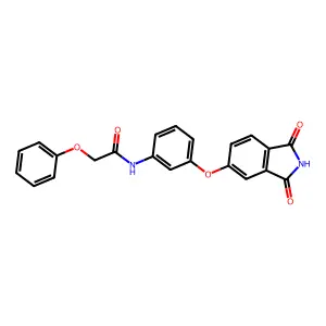 N-[3-(1,3-dioxoisoindol-5-yl)oxyphenyl]-2-phenoxyacetamide structure