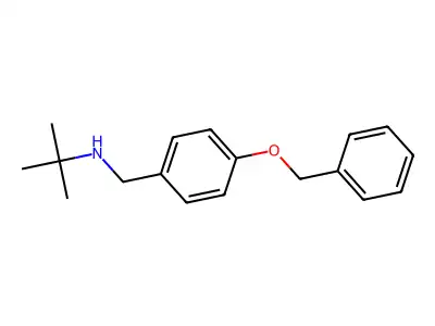 N-[4-(benzyloxy)benzyl]-N-(tert-butyl)amine structure
