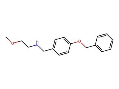 N-[4-(benzyloxy)benzyl]-2-methoxyethanamine structure