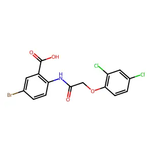5-Bromo-2-[2-(2,4-dichloro-phenoxy)-acetylamino]-benzoic acid structure