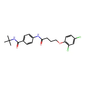 N-tert-butyl-4-[4-(2,4-dichlorophenoxy)butanoylamino]benzamide structure
